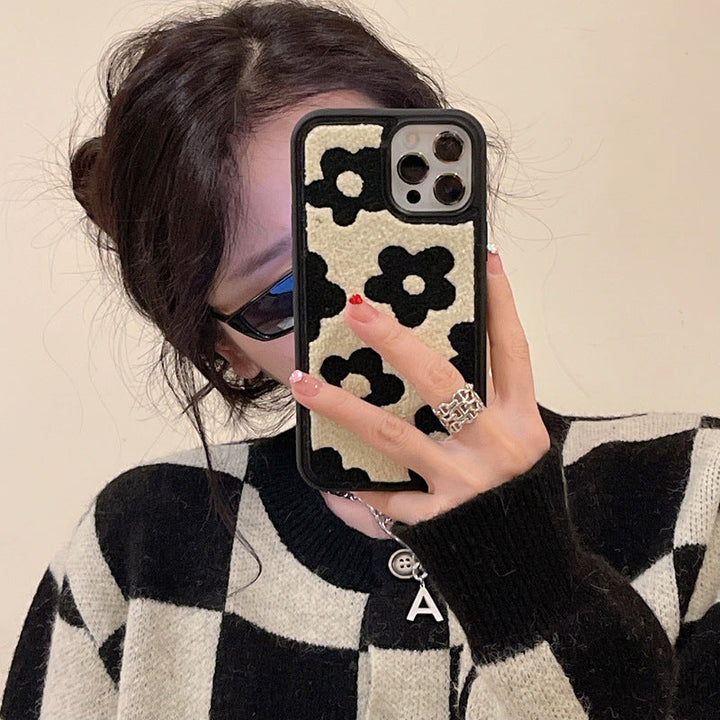 Plush Floral Autumn Winter Phone Case – A Perfect Blend of Style and Protection