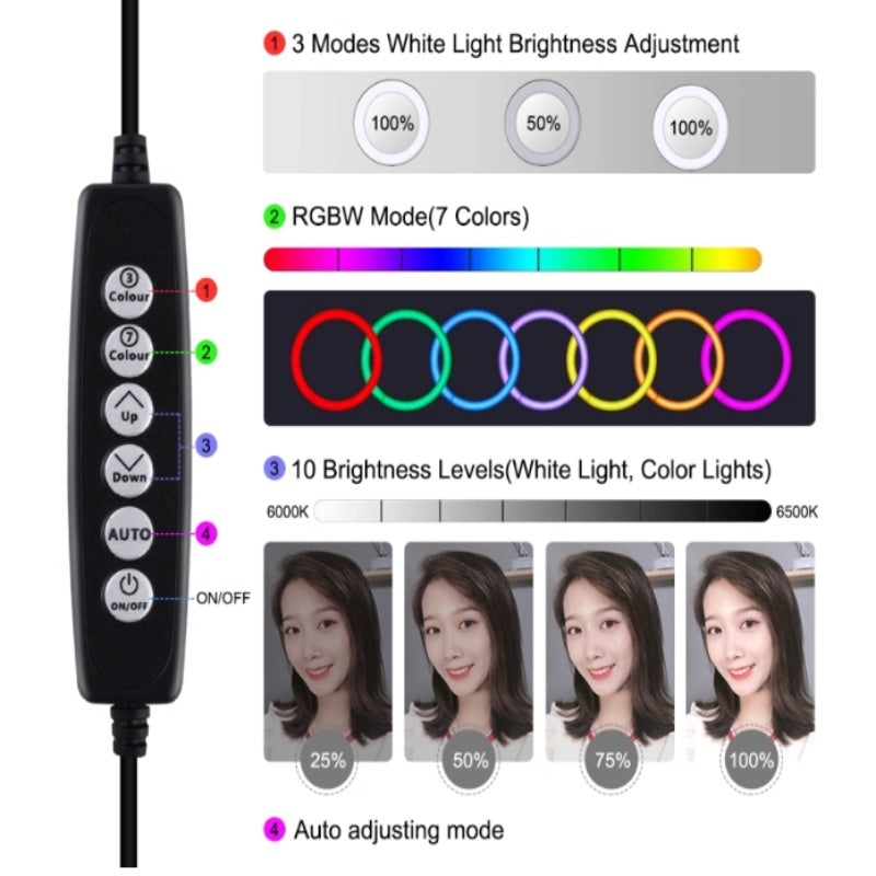 Enhance Your Live Streaming Experience with the Dual Phone Live Stream Ring Light Stand
